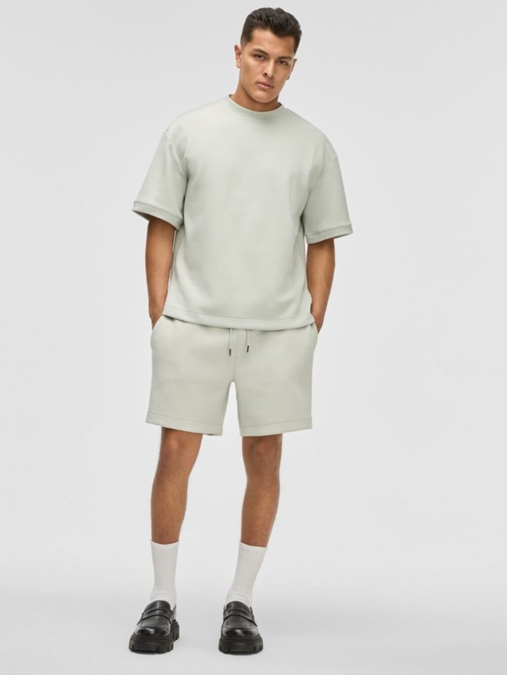 Mode of One Men's Regular-Fit Pull-on Track Shorts, Macy's - Iced Mint NWT
